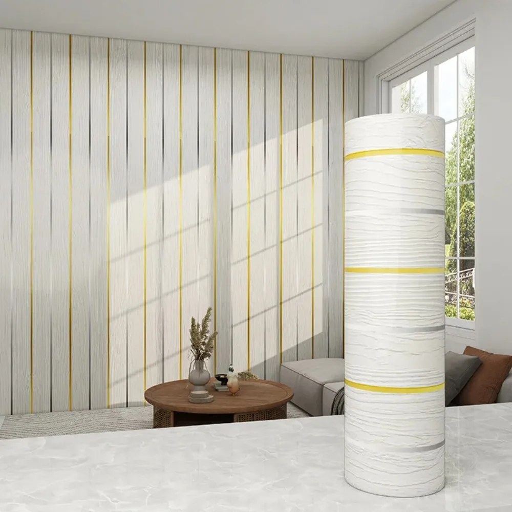 Papel pintado de listones de madera sintética extraíble de 40x300cm con apariencia de mármol, rejilla autoadhesiva para pared de TV, dormitorio, sala de estar, comederos amigables DIY