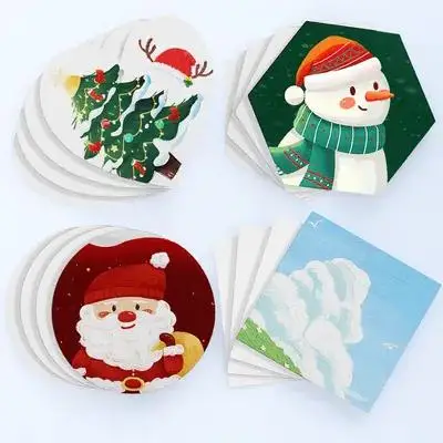 

16pcs Magnetic Canvas For Fridge Creative Design Smooth Multifunctional Diy Decoration Writing Note Taking Home Office