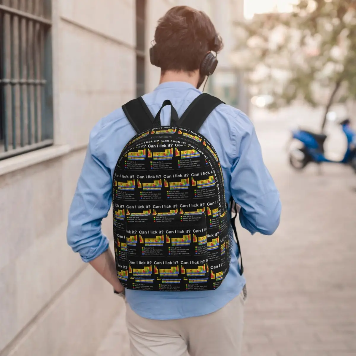 Can I Lick It Periodic Table Backpack Boys Girls BookBag Kids School Bag Computer Shoulder Bags for Men Women