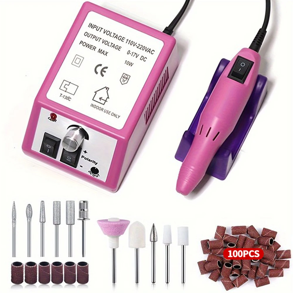 

LINMANDA 20000RPM Electric Nail Drill Machine Manicure With Nail Drill Bits Set Nail Files Drill Bits Gel Polish Remover Tools