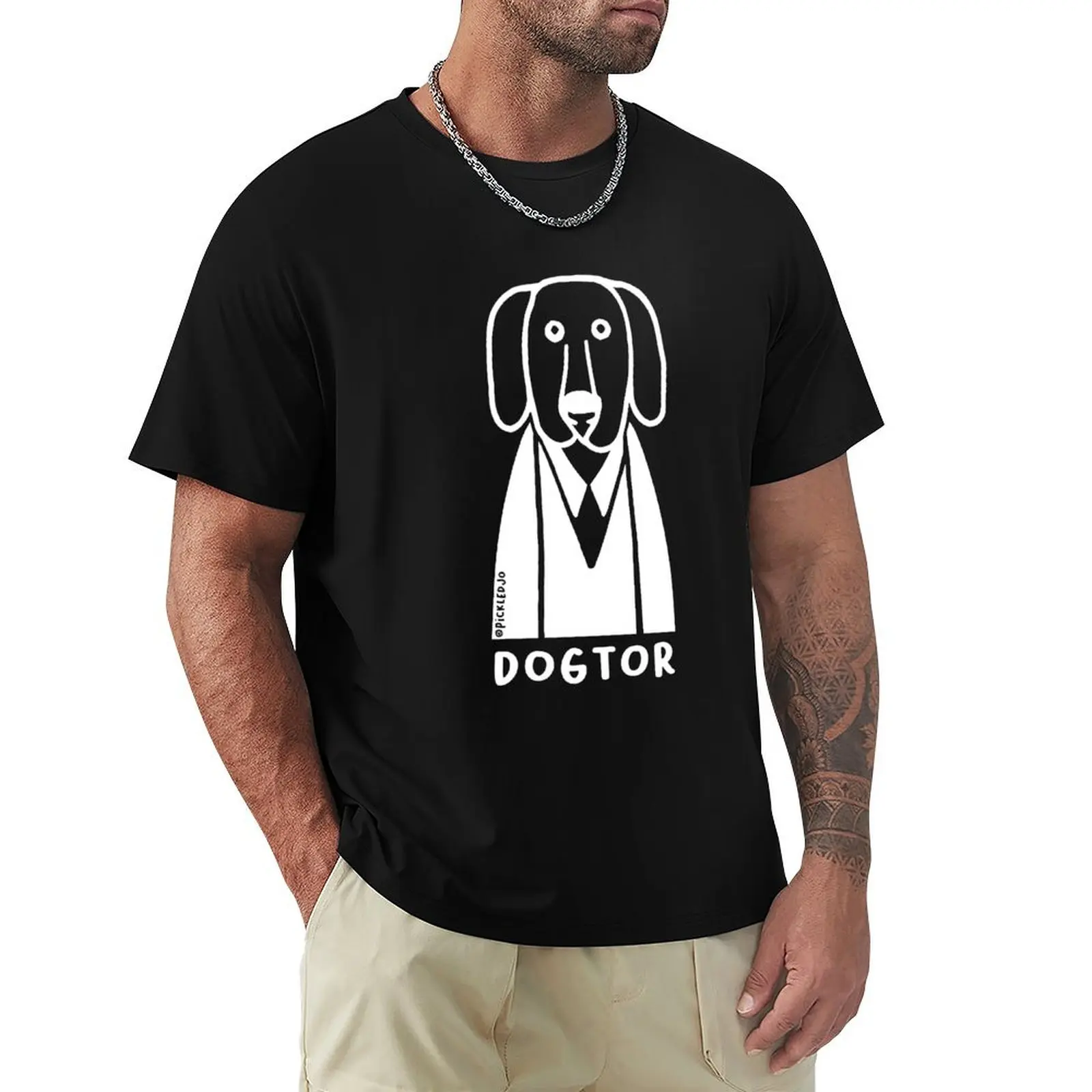Dogtor T-Shirt Basic Solid Color Casual Tee Shirt