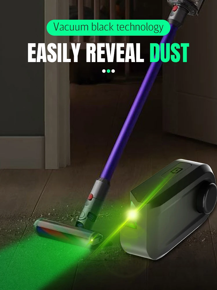 Vacuum Cleaner Laser Lights Household Hidden Pet Hair Cats Dog Fur Dust Display USB LED Lamp Universal Vacuum Parts with battery