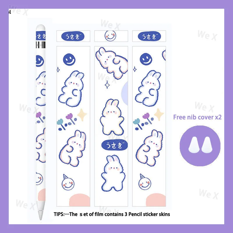 Disney Mickey Cartoon adesivos para lápis Apple, Scratchproof, Ultra fino, Touch Stylus Pen, papel protetor, pele, pele da etiqueta, 1, 2, 3pcs