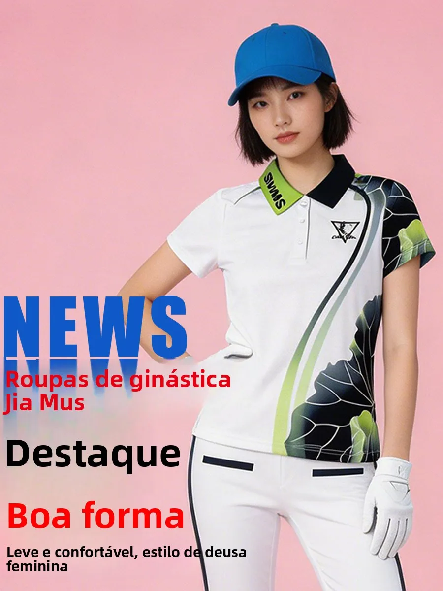 zhenzhen-teacher-recommended-new-summer-thin-lotus-flower-short-sleeve-team-fitness-operation-sport-top-women's-sportswear