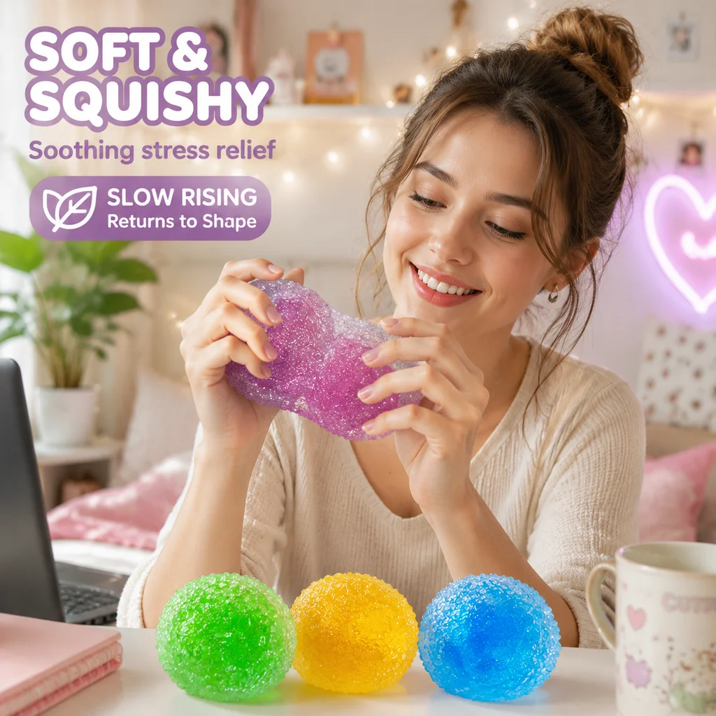Kids Toys Home - Сенсорный шуршащий мячик-антистресс 1 шт. Многоразовая