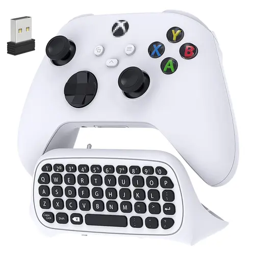 Imagen 1 del producto Teclado controlador para Xbox Series X/S/One/One S, teclado inalámbrico para juegos Chatpad con receptor USB y conector de Audio de 3,5mm