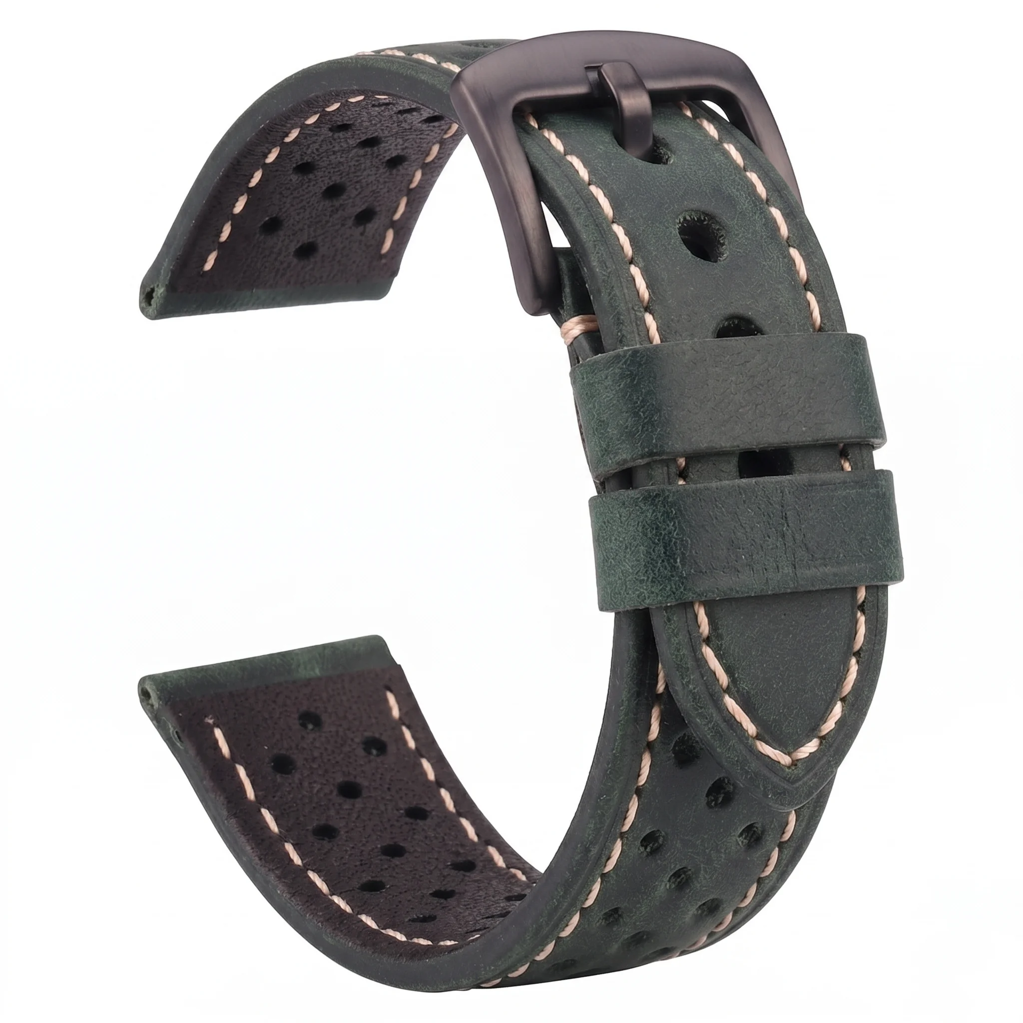 Cowhide Watchbands 20mm 22mm Genuine Leather Vintage Wrist Strap Belt For Samsung Galaxy Watch 46mm Bracelet