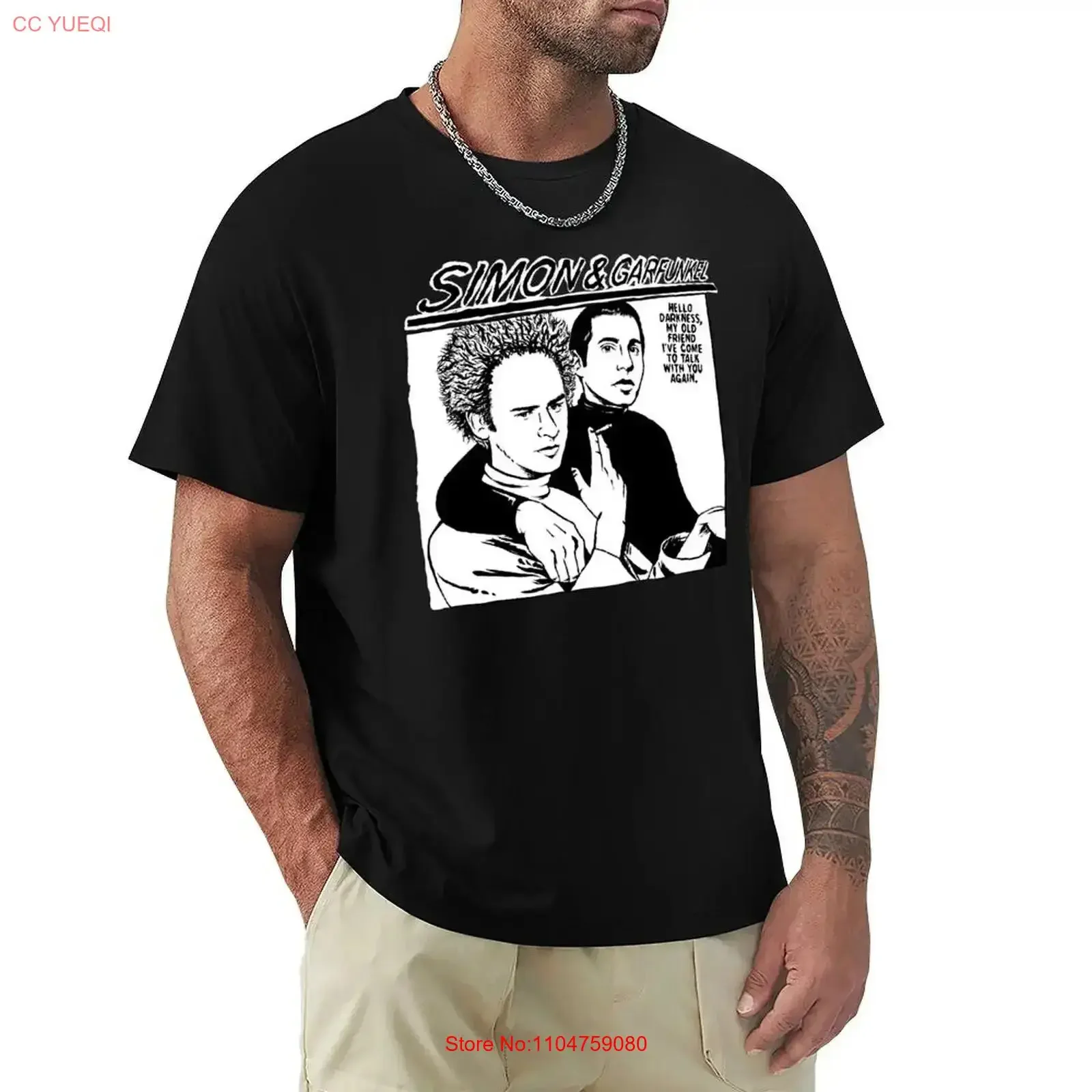 ROCK FOLK Simon Garfunkel T Shirt M 6XL vintage Washed Slightly Breathable streetwear Unisex Soft graphic Top For Everyday Wear
