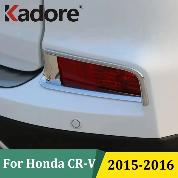 

For Honda CR-V CRV 2015 2016 Chrome Rear Fog Light Lamp Cover Reflector Foglights Trim Sticker Car Exterior Accessories