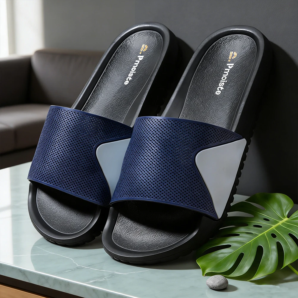 

Men's EVA Slippers Color Blocking PVC Upper Non slip Soft EVA Sole Breathable Comfortable Home Outdoor Shoes Summer