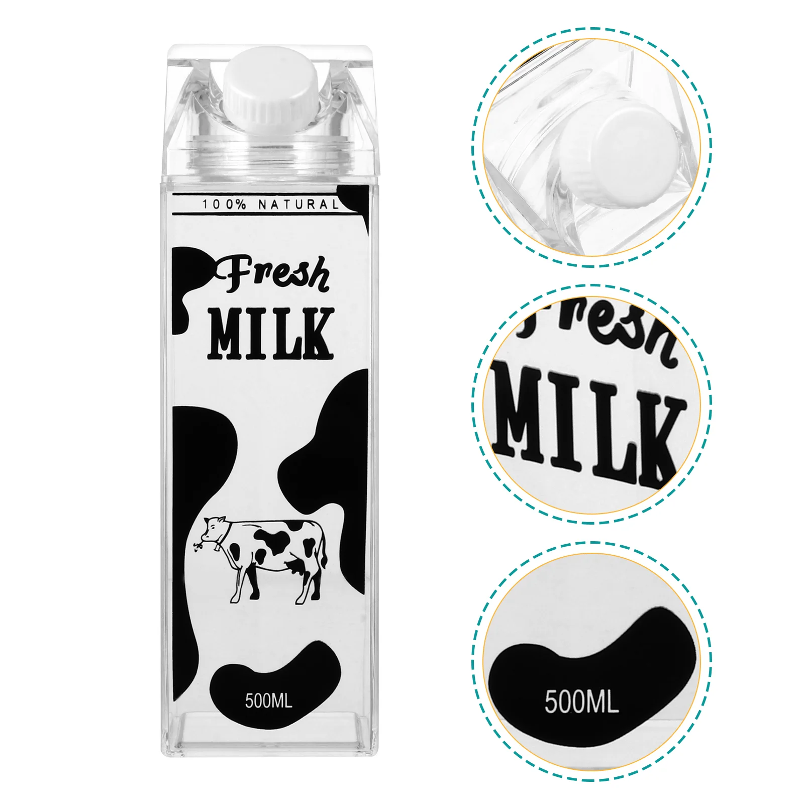 

Milk Bottle Adorable Water Cup Beverage Bottles Leak-proof Anti-leak Plastic Container Beverages