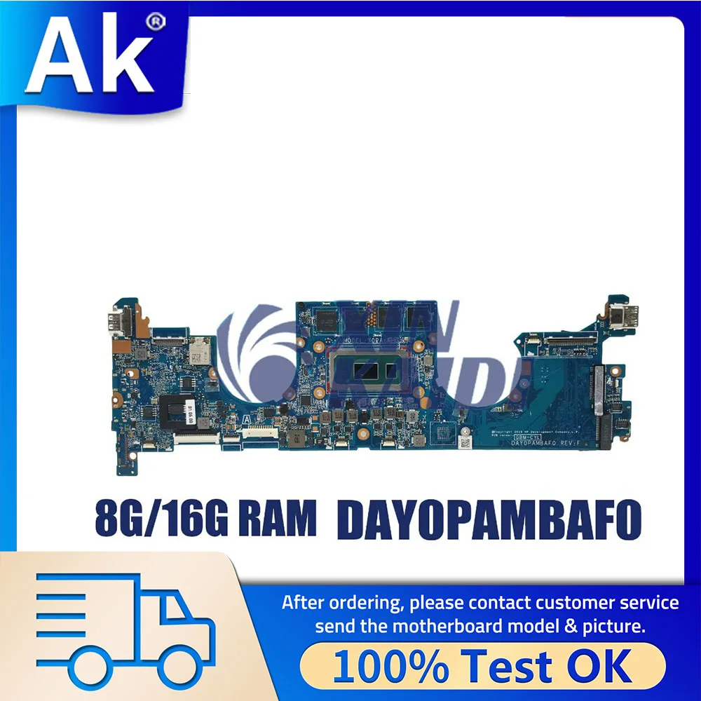 

Computer Mainboard For HP X360 1030 G4 L78696-601 L70769-601 DAY0PAMBAF0 Laptop Motherboard With CPU I3 I5 I7 8th 8G 16G RAM