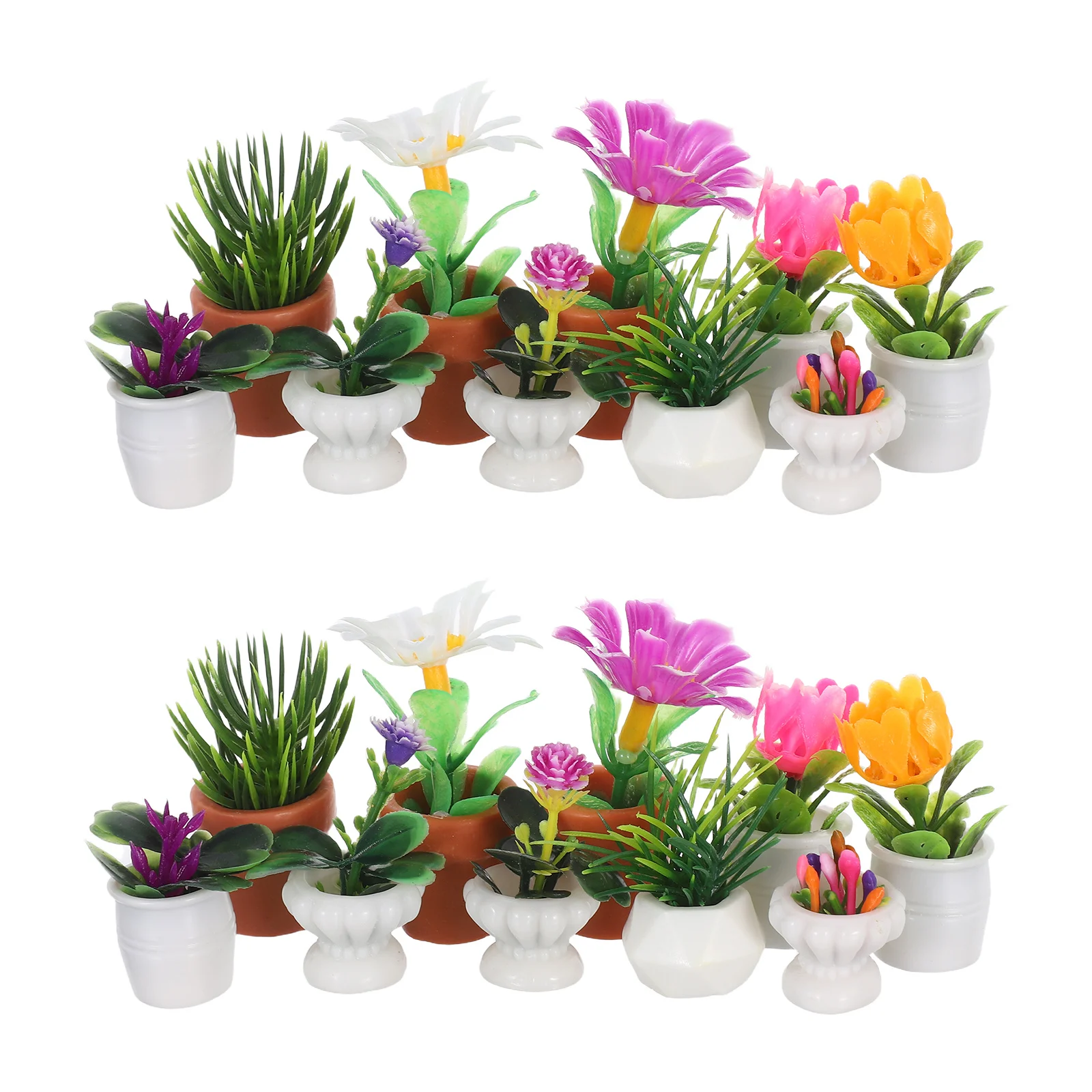 

20Pcs Artificial Miniature Bonsai Dollhouse Plants Potted Plants Simulation Mini Garden Accessories Small Fakeplants