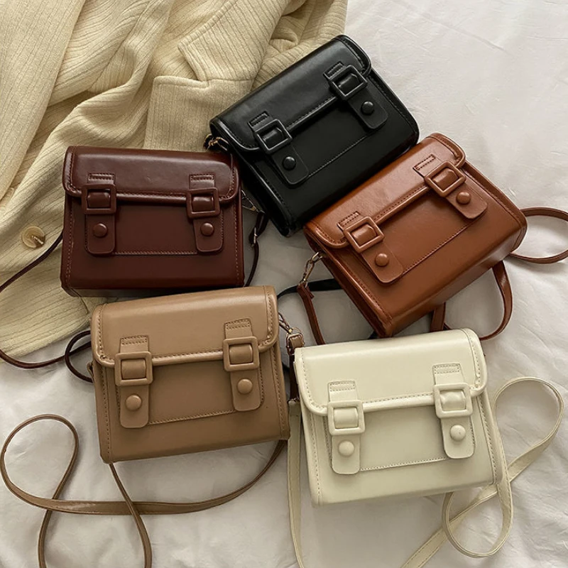 New Flap Bags Women Crossbody Bag Simple Casual Cambridge Bag Small Square Bag Clutch Purses and Handbags Shoulder Messenger Bag