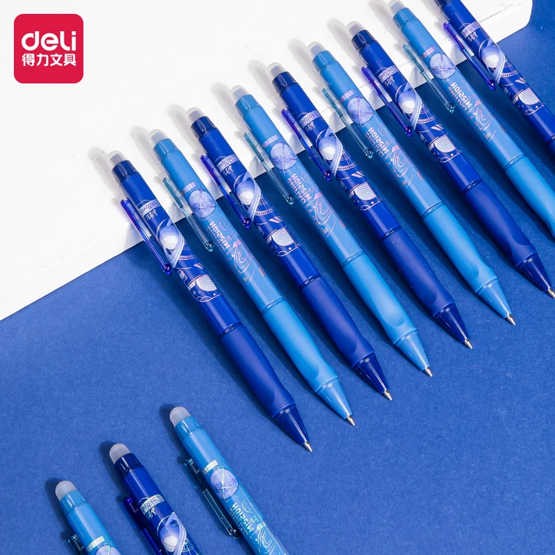 

0.5mm Black Ink Crystal Blue Ink Erasable Gel Pen Office Supplies School Supplies High-quality Pen Stationery For Writing