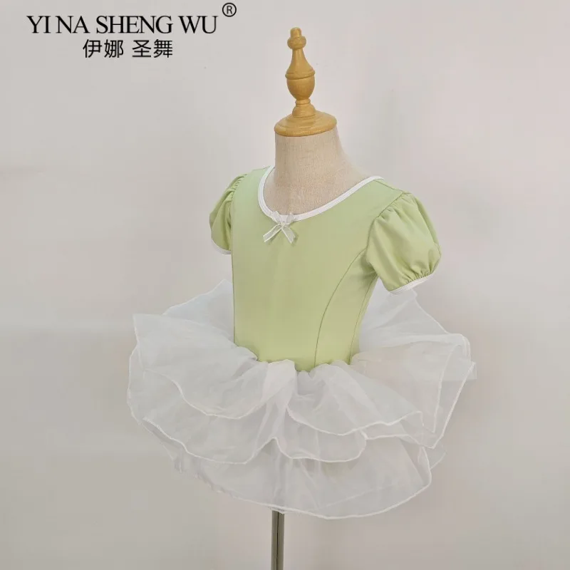 Spódnica do baletu dla dziewczynek, spódnica do ćwiczeń tanecznych, spódnica z organzy z cekinami, puszysta, nadziewana spódnica do tańca dla dzieci, kostium na występy taneczne.