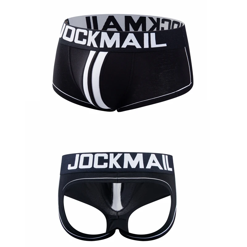 Jockmail cueca masculina sexy, cueca jockstrap respirável cueca gay cuecas caixa de algodão cuecas masculinas cintura baixa tanga fio dental