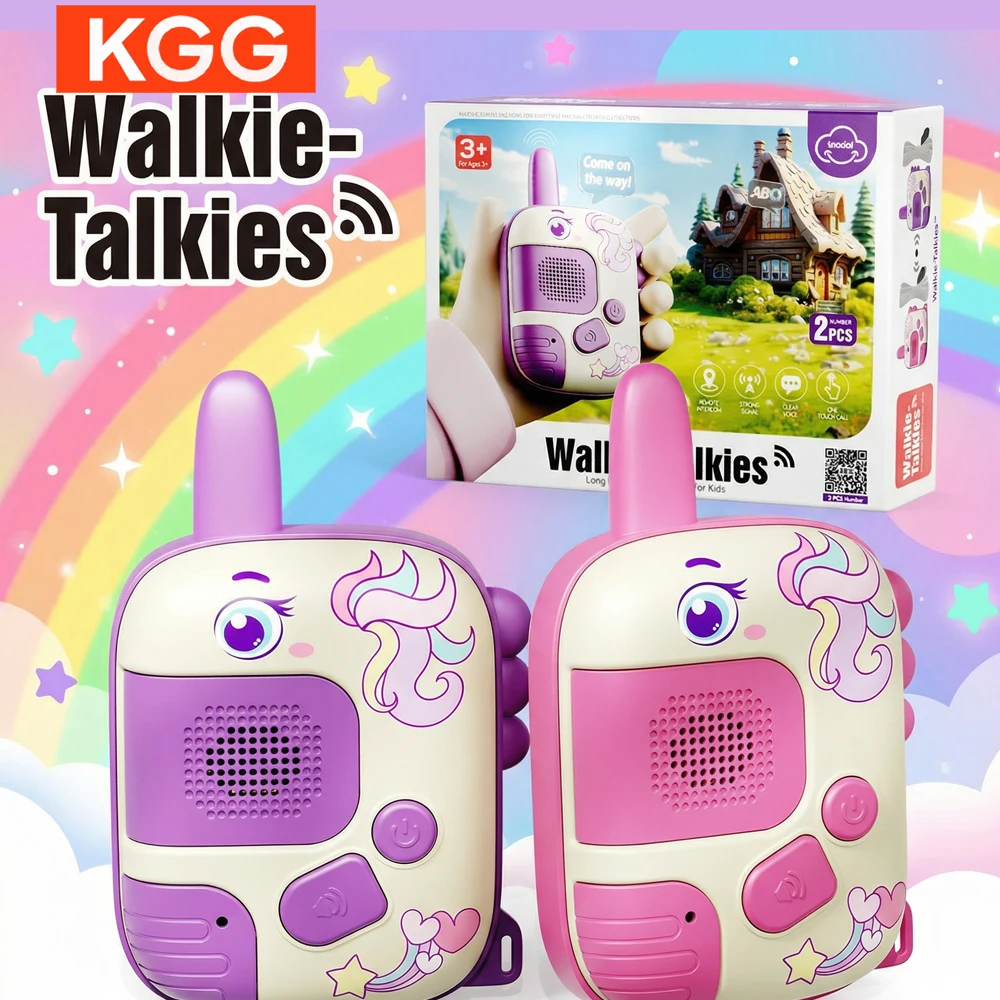 Walkie-talkie voor kinderen, bereik 300 m, communicatiespeelgoed voor ouders en kinderen, draagbaar draadloos buitenspeelgoed met puzzelfunctie