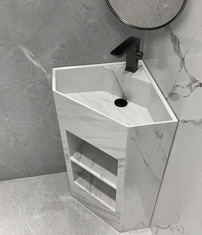 

Hot SalesRock Slab Column Washbasin Corner Basin Vertical Floor Type
