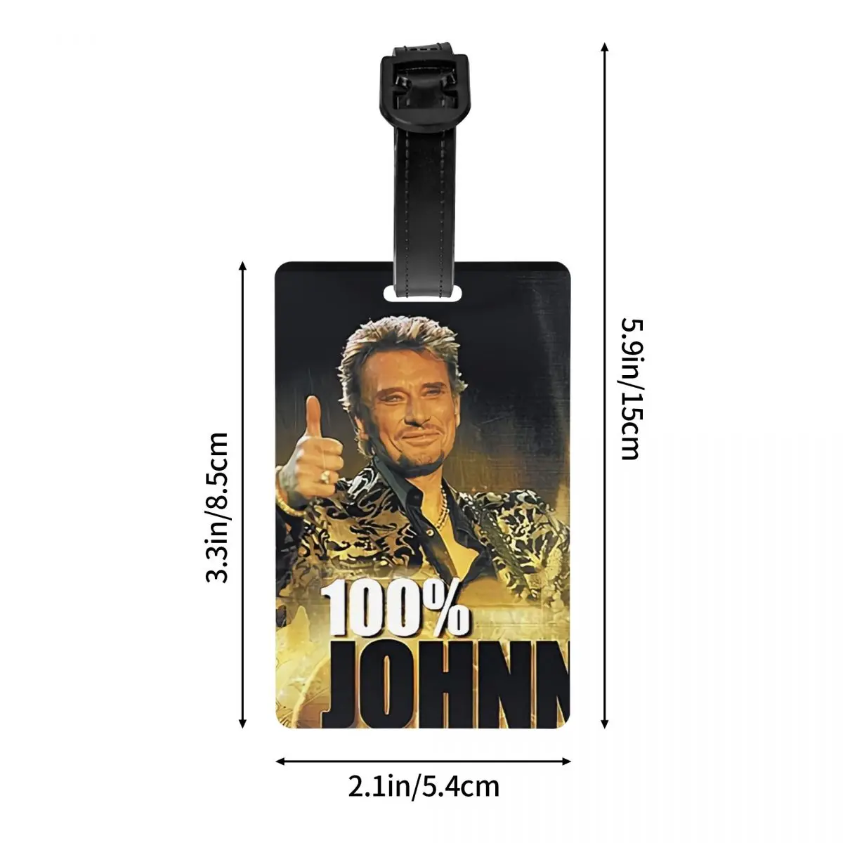 Label bagasi kustom Johnny Hallyday perlindungan privasi penyanyi Rock Perancis label tas perjalanan koper label