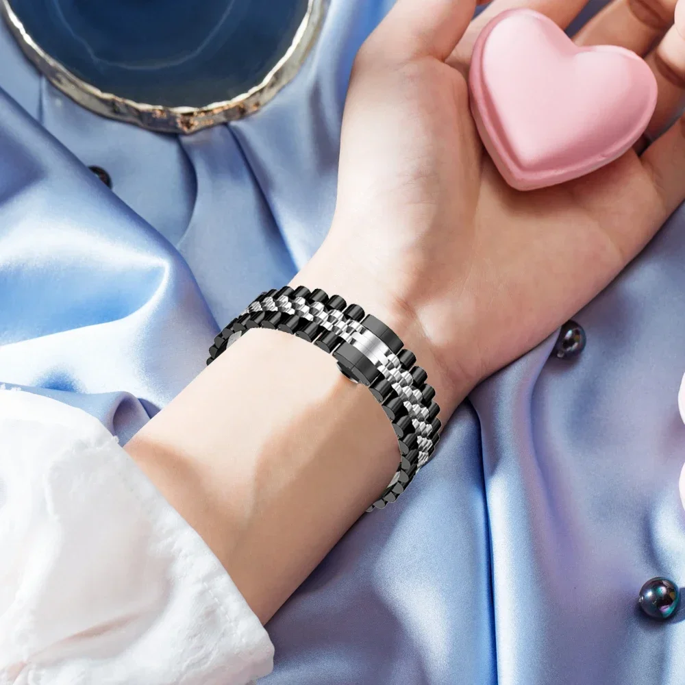 Pulseira de aço sem lacunas para Samsung Galaxy Watch 6 Classic 43 47mm Metal Quick Fit Band para galaxy watch 7/6/5/4 40mm 44mm 5Pro 45mm