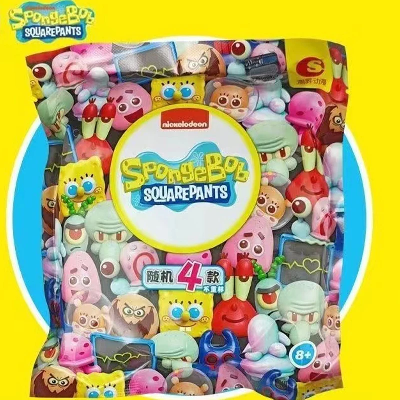 Spongebob Schwammkopf Nette Serie Blind Box Pie Big Star Mr Krabs Cartoon Charakter Figur Display Kinder Geburtstag Geschenk Spielzeug