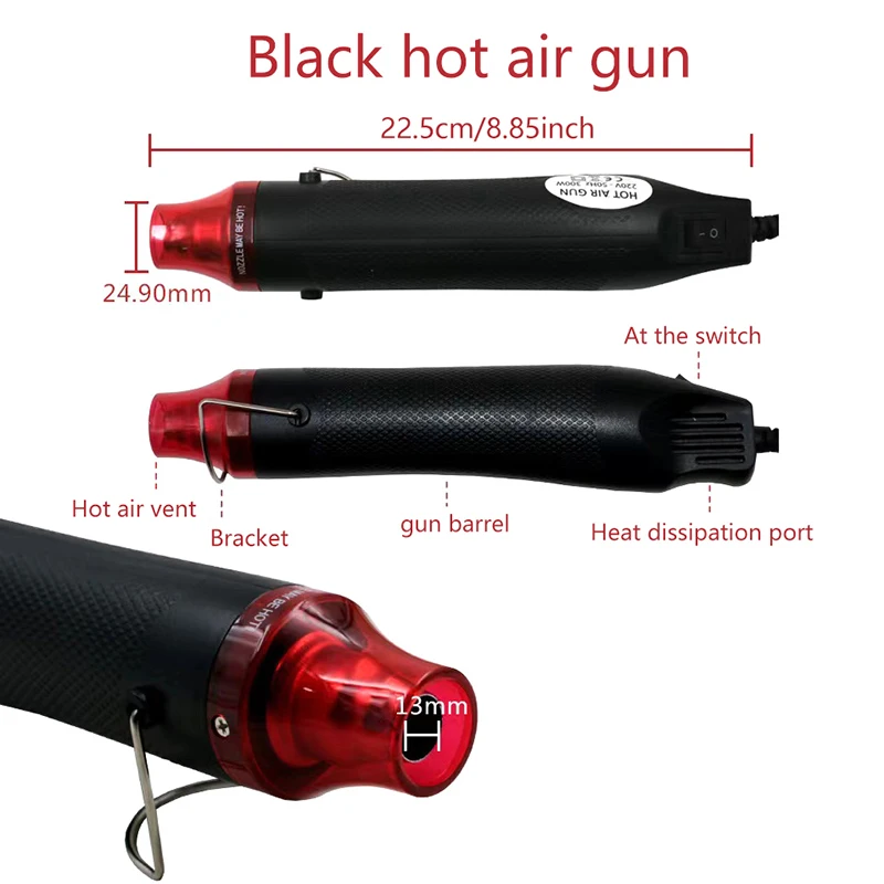 Mini 300W Soldering Temperature Crafts Blower With Supporting Seat Shrink 220/110V Hot Air Gun DIY Tool Heat Electric Power Tool