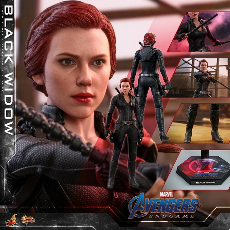 Hottoys 1/6 Ht Black Widow 7.0 Scarlett Doll Marvel Handheld Duplex Surrounding Soldier Model Toy Birthday Collection Gifts