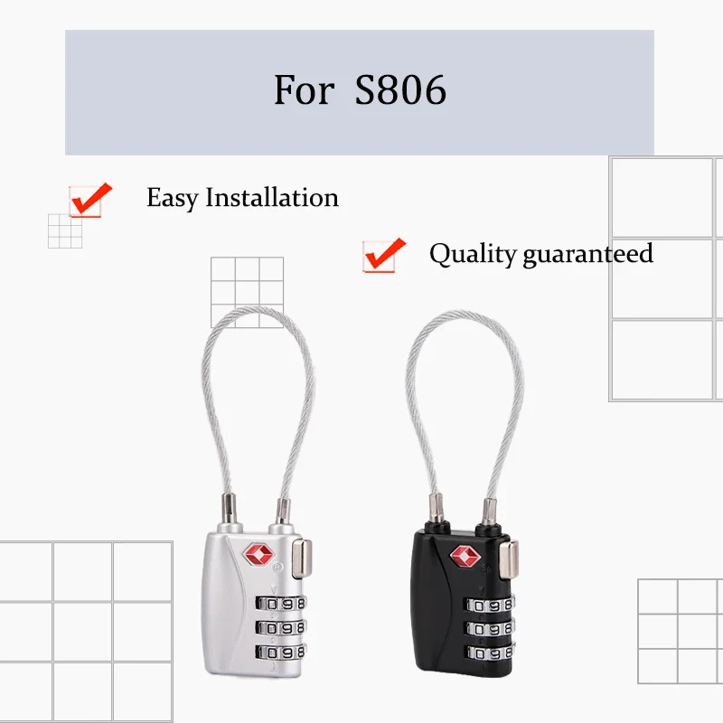 

For S806 Mini Anti-Theft Lock Combination Padlock Compact Size, Versatile Use Portable and Convenient Backpack Lock