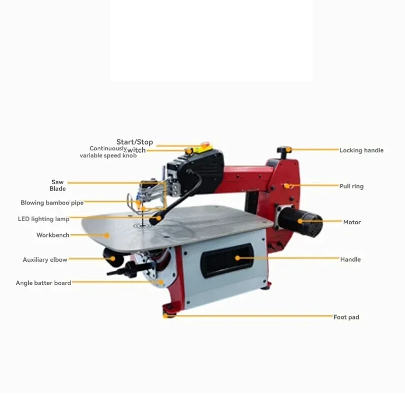 100W Infinitely Variable Speed Jigsaw Woodworking Multifunctional Cutting Machine Pure Copper Motor Raffia Wire Saw