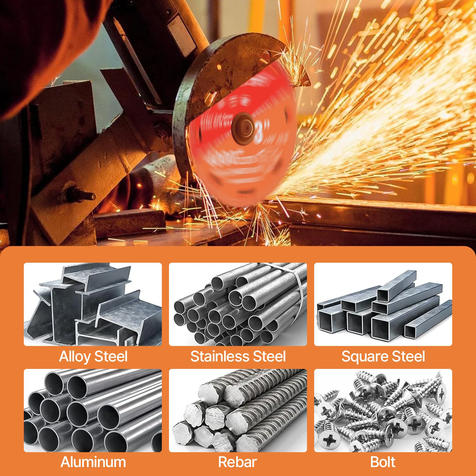 1/3 Buah Pisau Gergaji Bundar Berlian 3 Inci 76Mm Roda Cakram Pemotong Mini untuk Logam Rebar Besi Aluminium Baja Tahan Karat