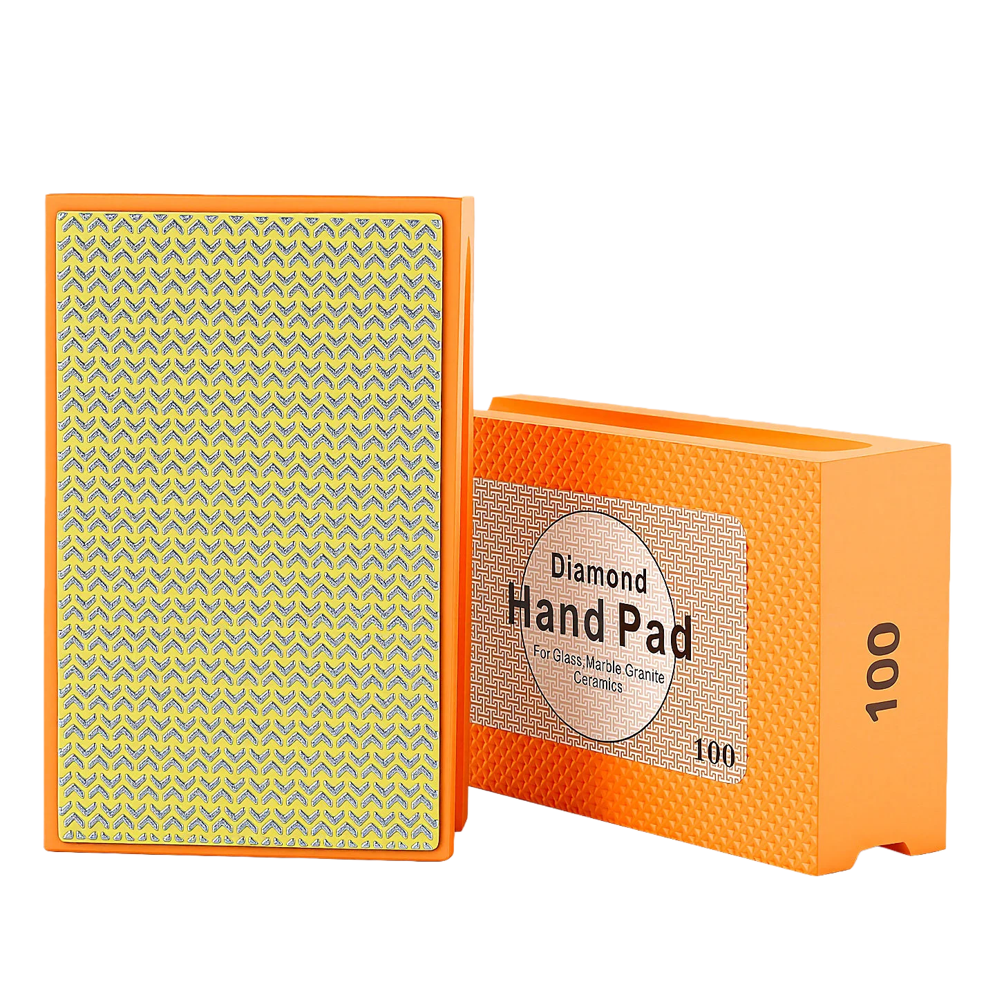 

Diamond Hand Polishing Pad Electroplated Sanding Block for Marble Tile Glass Metal Wood, Ergonomic Sponge Grinding Pad Grit 60-4