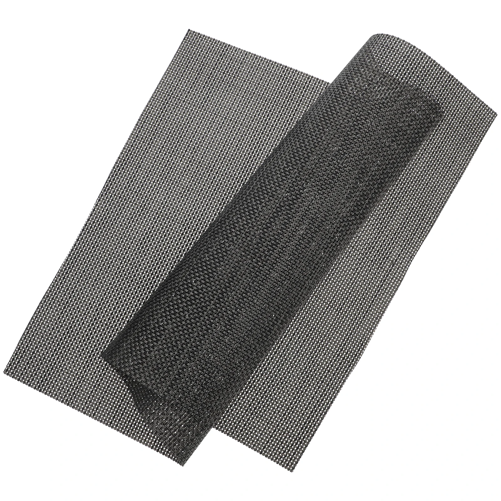

4 Pcs Anti scald Placemats Faux Linen Heat Resistant Nonslip Elegant European Style Dark Green Rectangle Kitchen