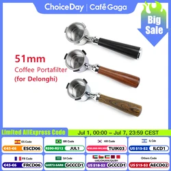 Coffee Bottomless Portafilter 51mm For Delonghi EC680 EC685 Replacement Filter Basket Espresso Machine Accessory Barista Tools