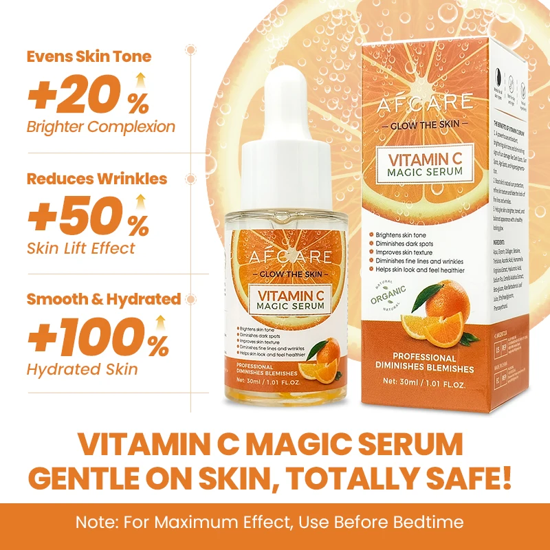 Skin 2.0 Vitamin C Serum for Anti-Aging And Dark Spot Removal Brightening Clean Beauty Skincare Formula for Glass Skin Suitable