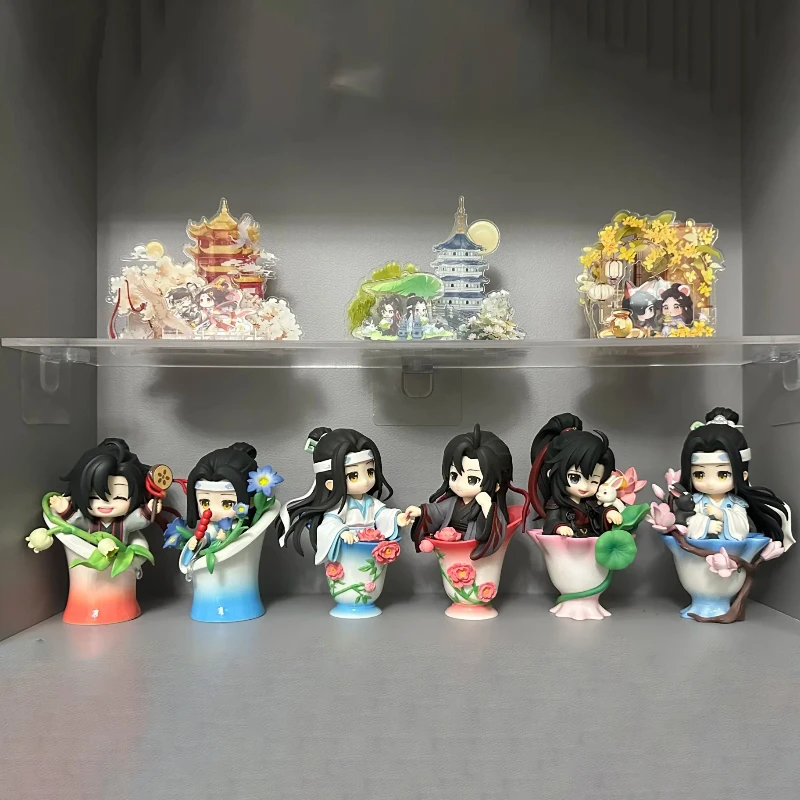 Подлинная фарфоровая серия Mo Dao Zu Shi Bloom Rhythm, слепая коробка, милые аниме-фигурки Wei Wuxian Lan Wangji, загадочная коробка, подарок для фанатов