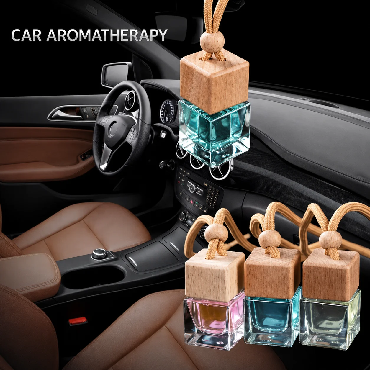Car Perfume Pendant Include Essential Oil Air Fresheners Universal Car Supplies Novelty Auto Flavoring Car Fragrance Decorations