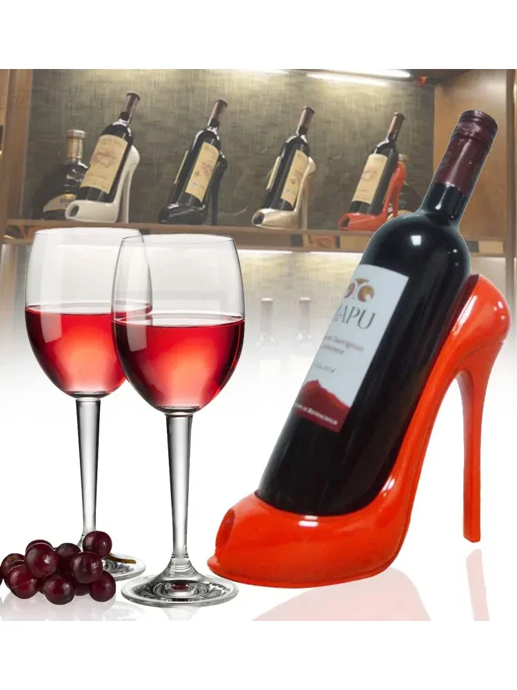 High Heels Wine Bottle Rack, Fashion Rack, Gift Basket Accessories, Home Red Shoes Wine Rack, Creative Wine Bottle Rack