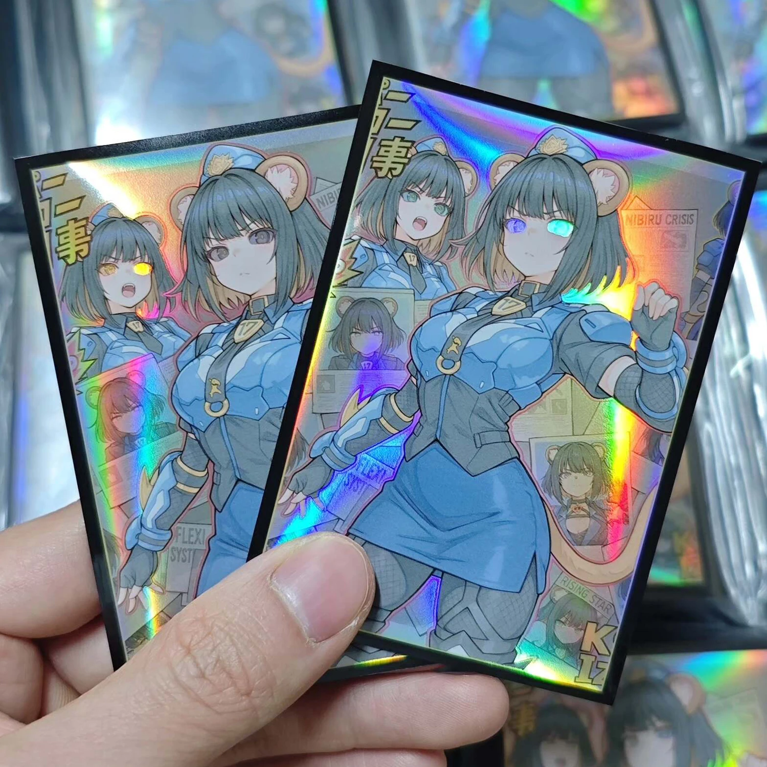 50Pcs/set 63X90Mm Diy Self Made Yu-Gi-Oh! K9-17 Izuna Card Sleeves Color Flash Ygo K9-17 Izuna Card Protective Cover Gift Toys