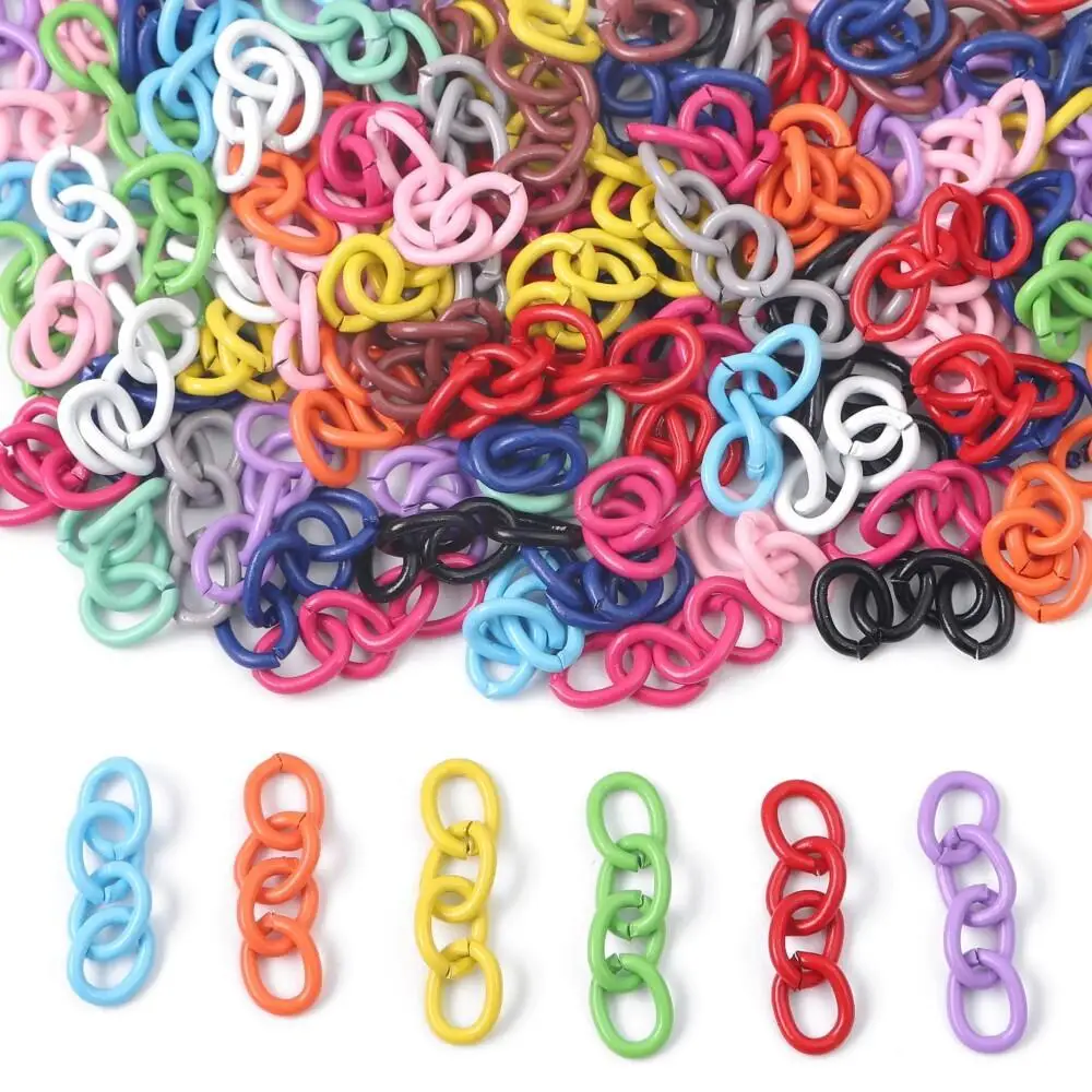 100 Pcs 2.5-5cm Iron Jewelry Extension Chains Multicolor Link Chain Assortment for DIY Jewelry Making   Extenders