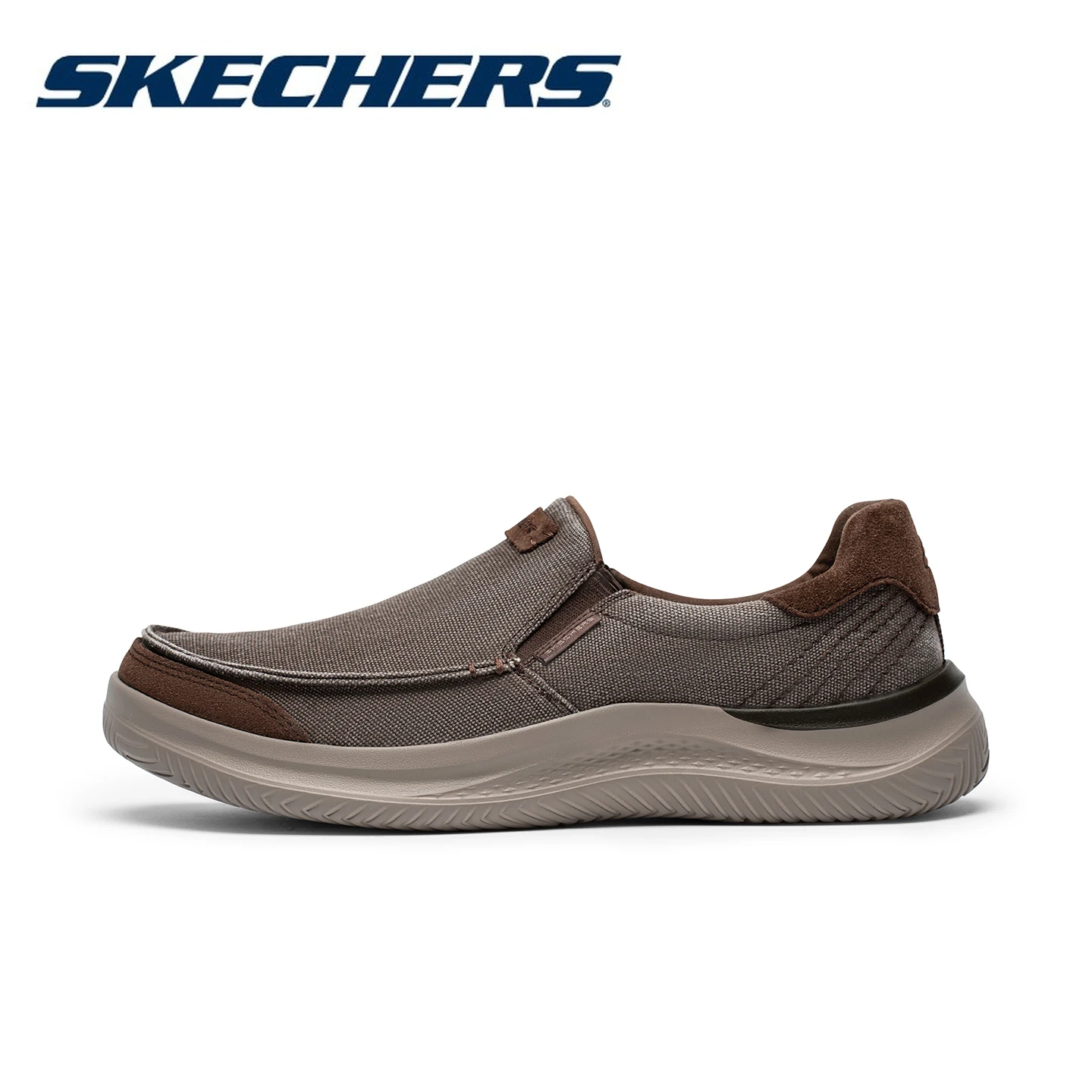 Sapatos masculinos originais Skechers, respiráveis, confortáveis, casuais, para negócios, mocassins para caminhada, clássicos, para escritório, direção, trabalho