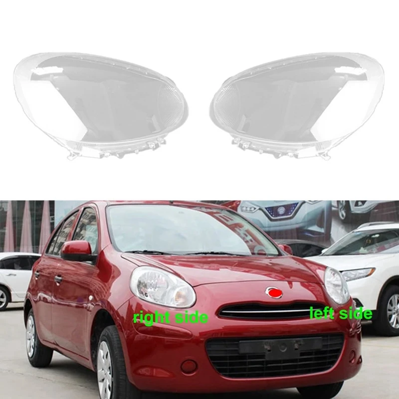 

Car Headlight Shell Lamp Shade Transparent Lens Cover Headlight Cover For Nissan March 2010-2015