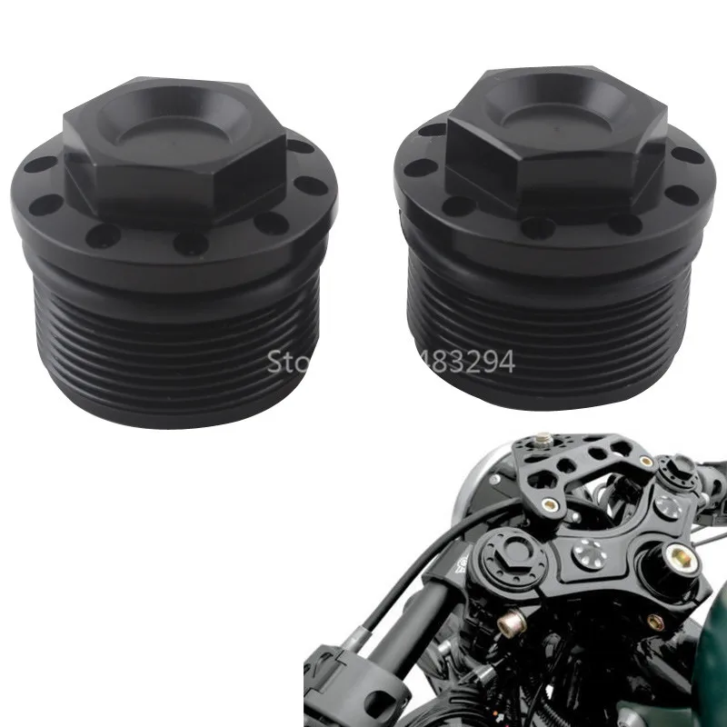 2PCS Motorcycle Aluminum Anodized Fork Tube Caps Bolt For Harley Sportster XL 883 1200 FXR FXDL FXD 1987-Up 2001 2005 2009 2012