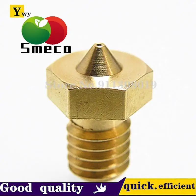 5pcs/LOT 3D printer accessories spray 1.75/3MM nozzle extruder nozzle brass nozzle diameter 0.2.3.4.5mm