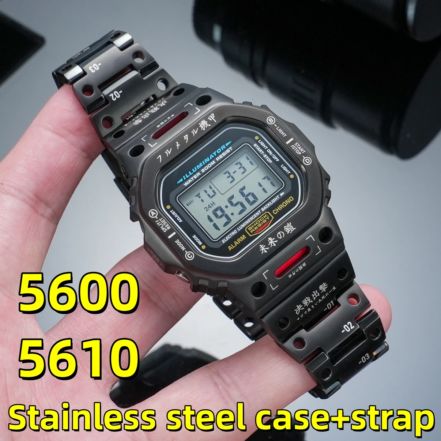 

Металлический безель для Casio DW5600 GWM5610 G5600 GWB5600, ремешок из нержавеющей стали 5610, аксессуары для корпуса часов 5600 с инструментами