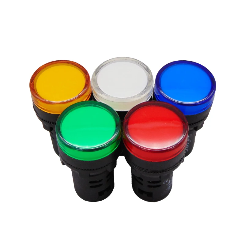 

Indicator AD16-22DS LED signal lamp Red/Green/Huang/Blue/White Indicator Lights Push Button Switch