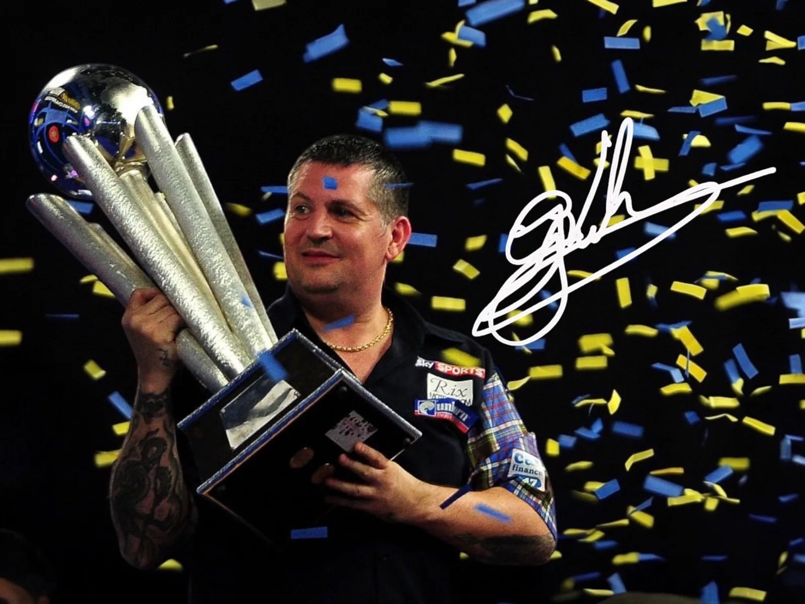 Gary Anderson ondertekende foto Darts Memorabilia herdruk POSTER Wall Art Home Decor