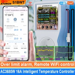 WiFi Boiler Thermostat 220V PID Temperature Controller for Automatic Eggs Incubator Sensor Compatible with Various Boilers