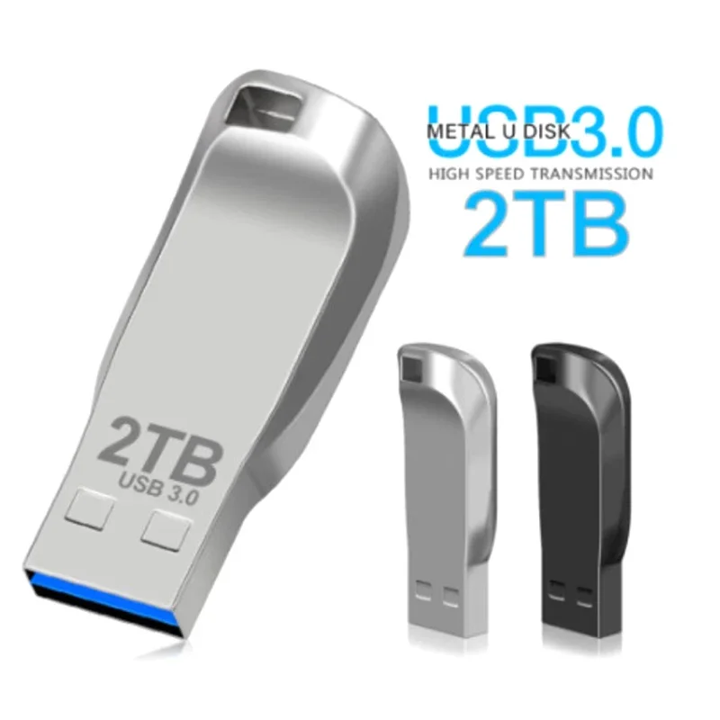 محرك فلاش USB 3.0 معدني سعة 2 تيرابايت، محرك أقراص فلاش سعة 1 تيرابايت عالي السرعة ​ ​ بندريف مقاوم للماء USB ترقية قرص فلاش محول جديد من النوع C
