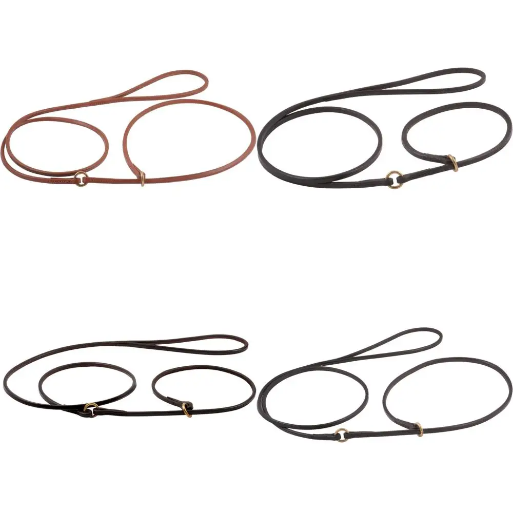 مجموعة مقود وأطواق جلدية متينة للكلاب - مريحة وسهلة الاستخدام - رصاص متكامل للانزلاق للكلاب #1